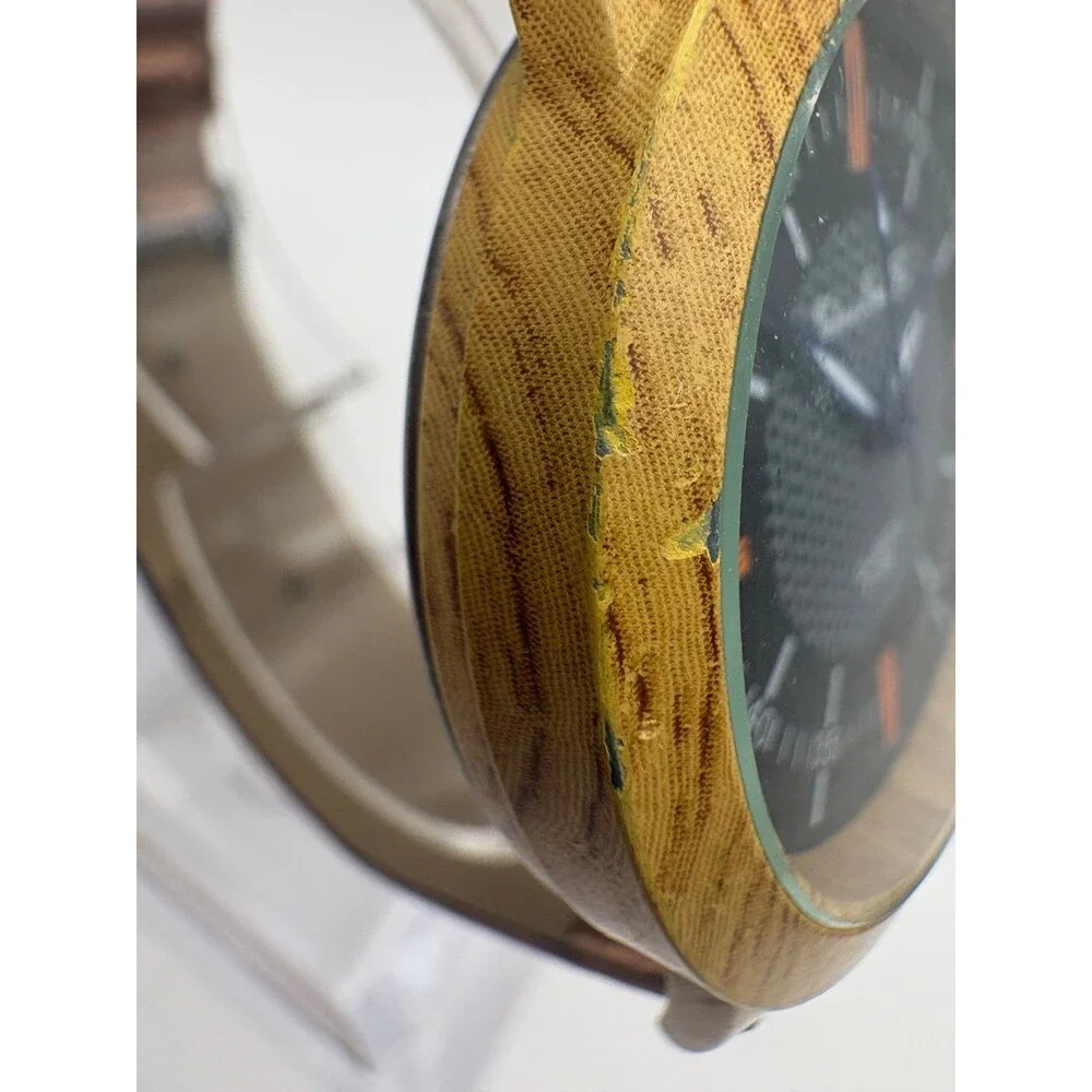 Yizhou Lian Fa Quartz Watch Wood Look F-365 Brown Strap